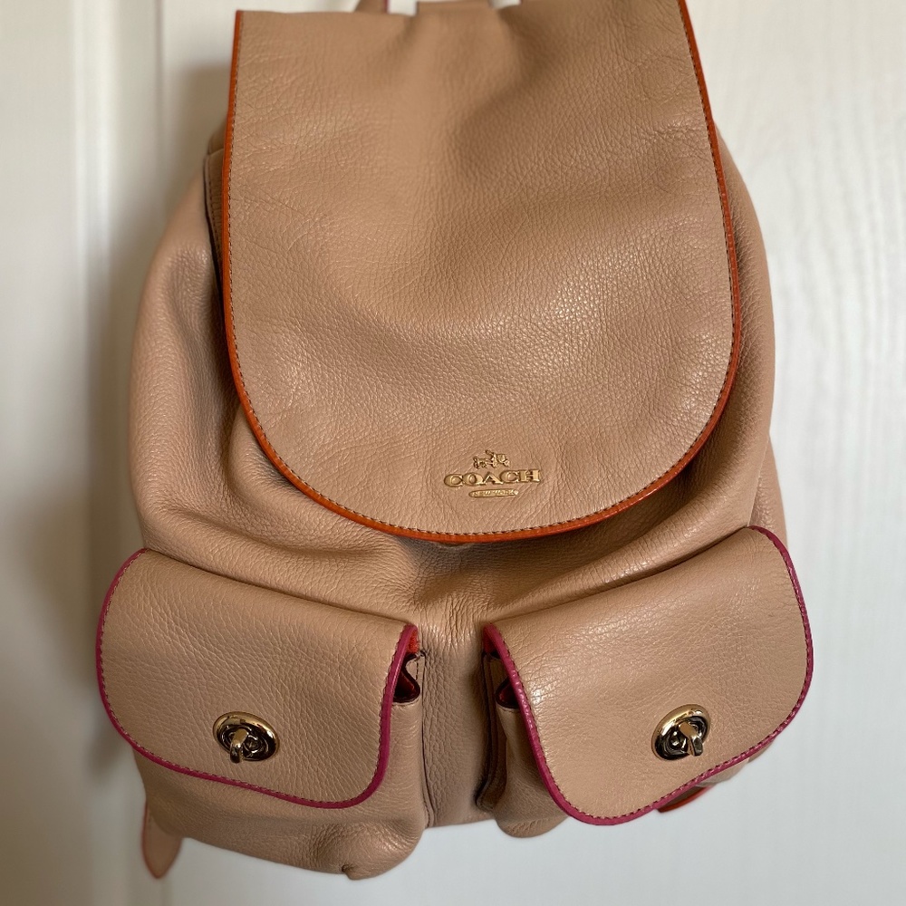 Coach Billie Leather Backpack & Wallet